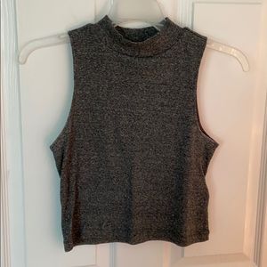 Gray crop top